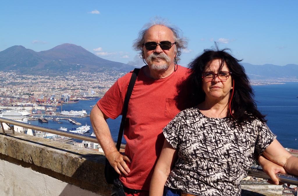 Carolina et Patrick dans la baie de Naples