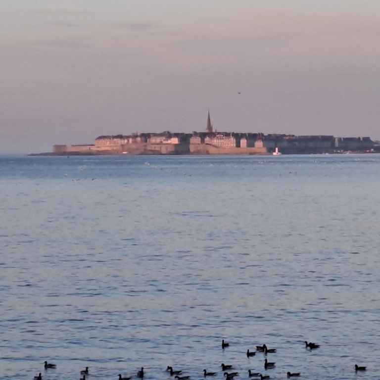 Saint Malo vu depuis Dinard. Estuaire de la Rance