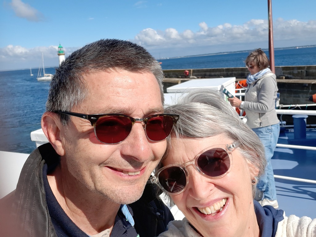 A bord du ferry, 45 mn de traversée pour Lorient