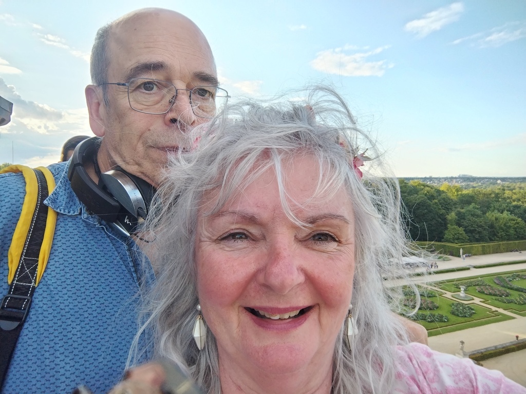 Jacques et Cathy en visite au château de Vaux le Vicomte