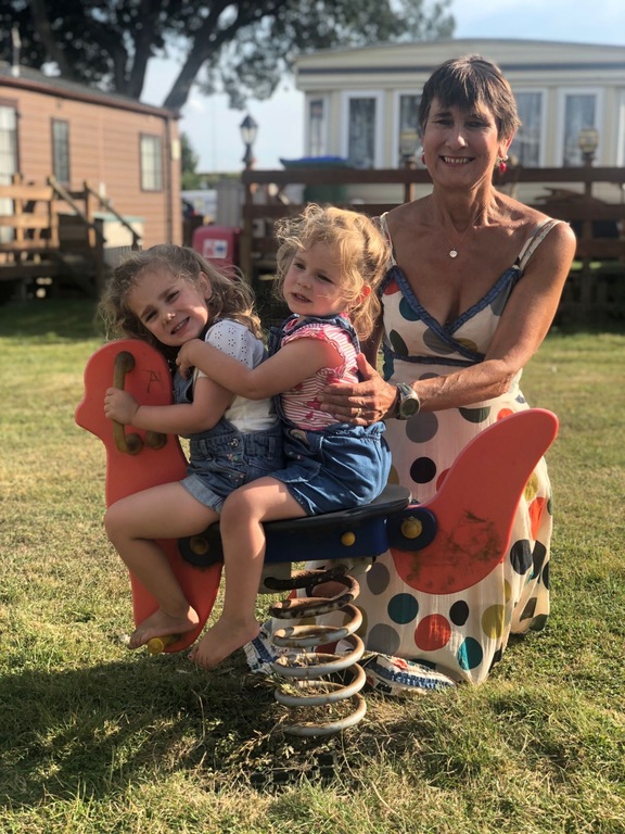 Claire with granddaughters