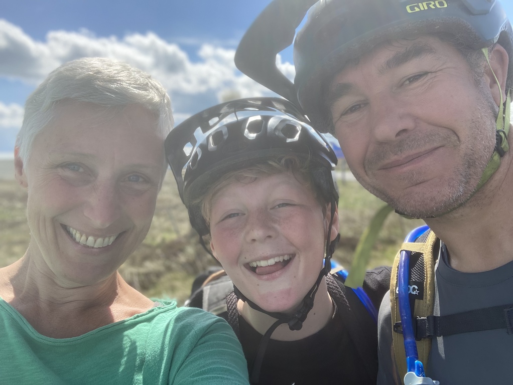 Our family, Julie, Jake, Michael. 