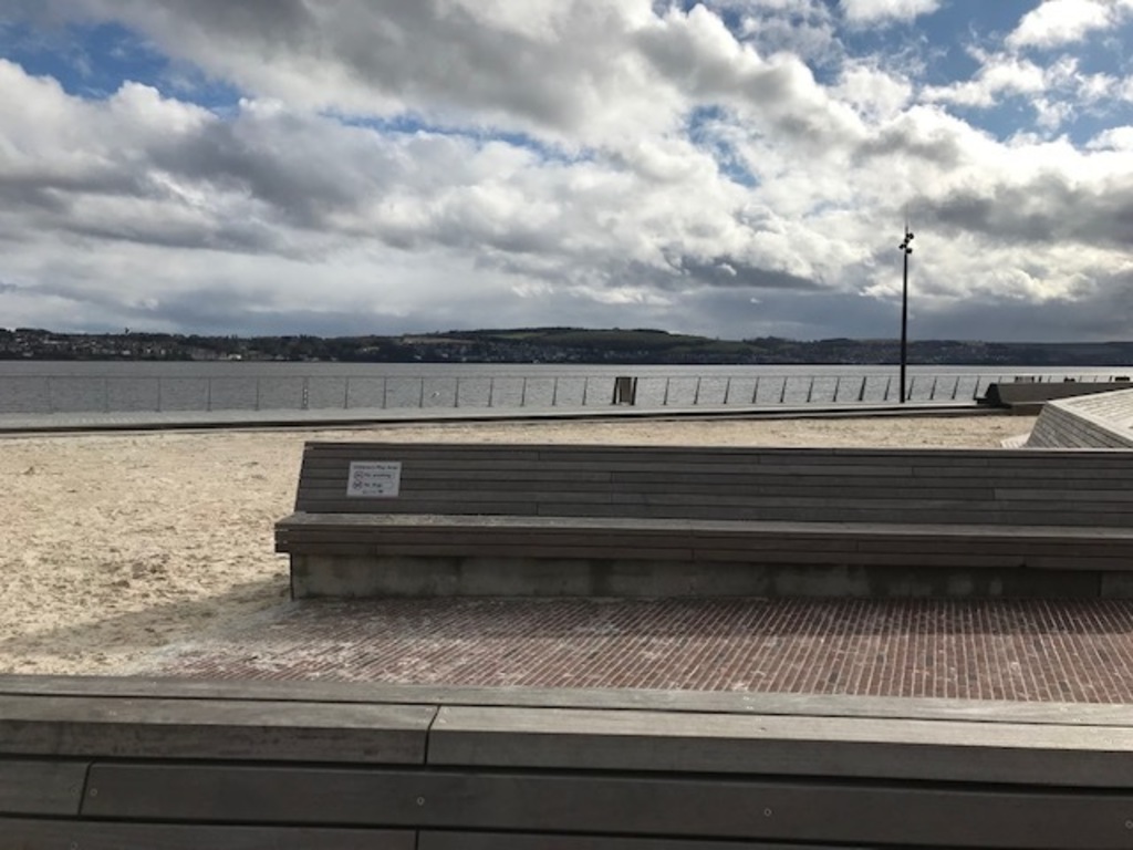 Urban beach at the Waterfront