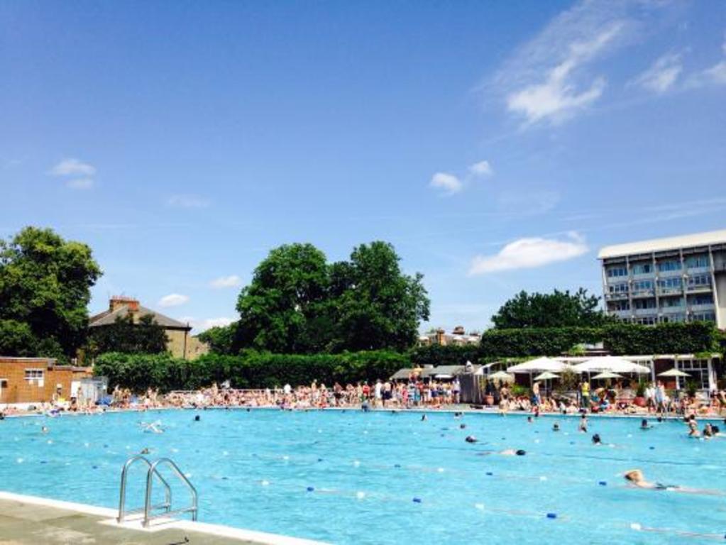 Brockwell Lido - outdoor swimming pool, popular all year round.