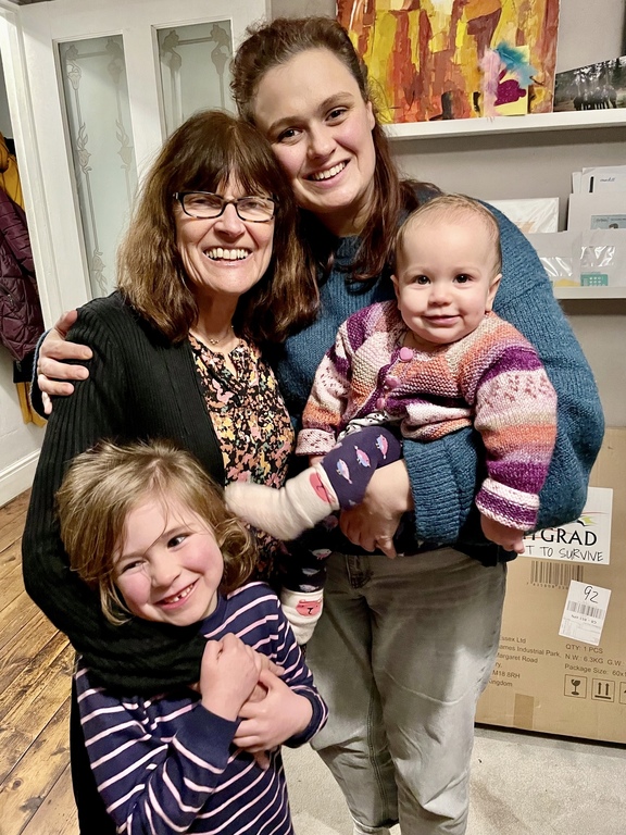 With my daughter and granddaughters 