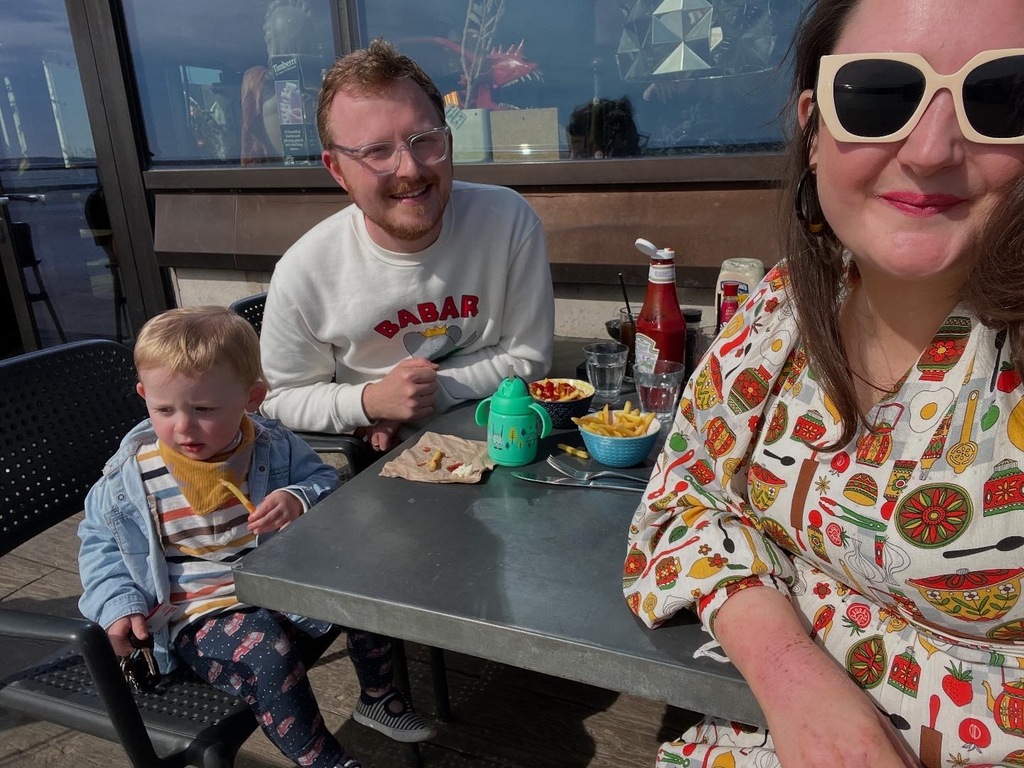 Coffee on Swansea beach.