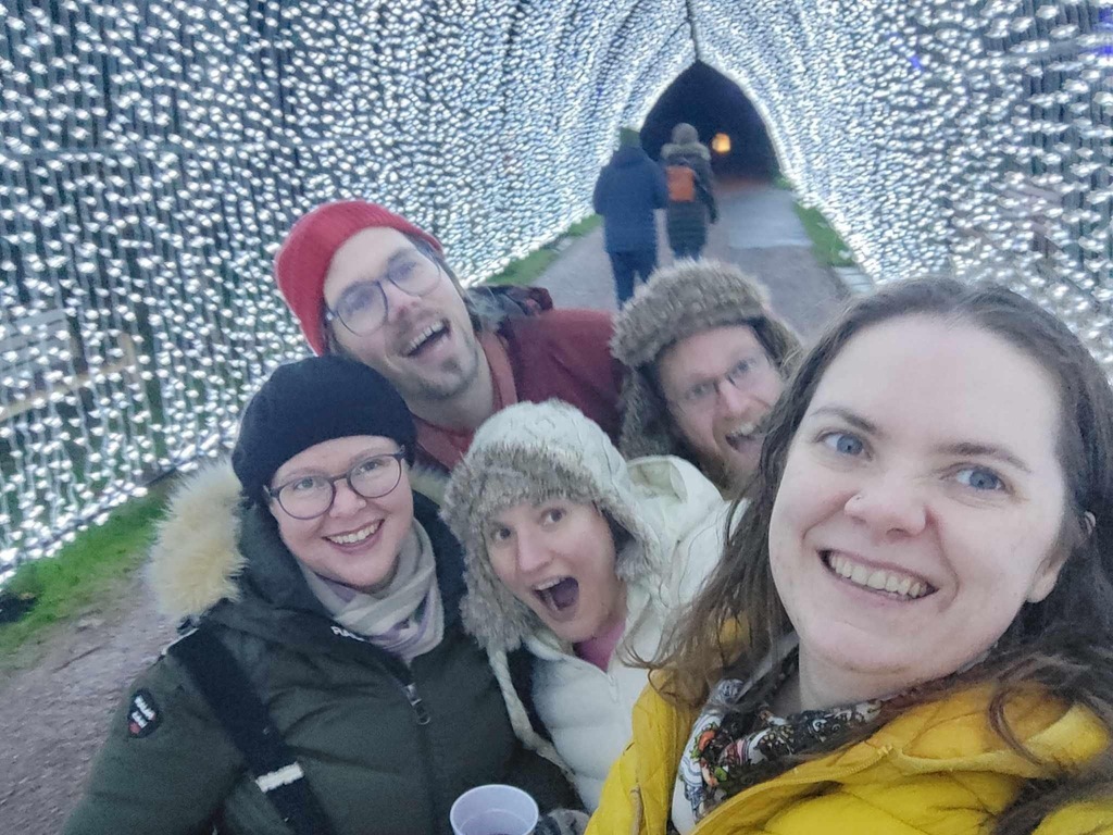 My friends are my family, so here is my family! Two people in this photo have keys to my flat in case you have any problems.