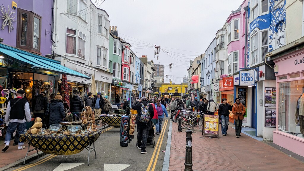Enjoy the bustle of Brighton's North Laine area and its independent shops, cafes and bars and entertainment