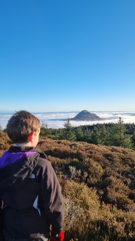 Holy Isle, above the clouds 