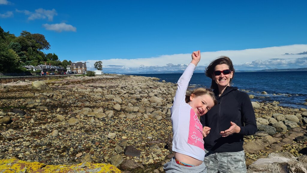 On the beach in a neighbouring village