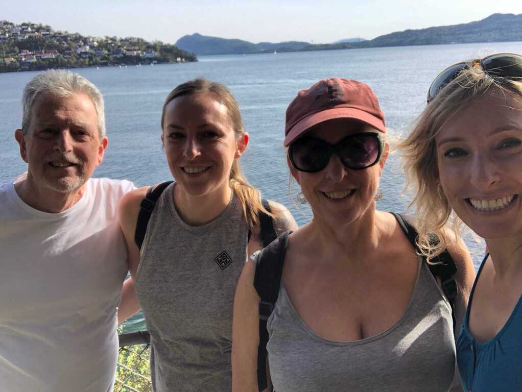 Exploring Norway with my stepdad, mum and sister