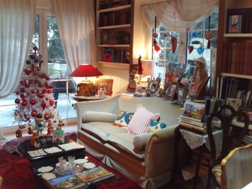 an aspect of our living room during christmas