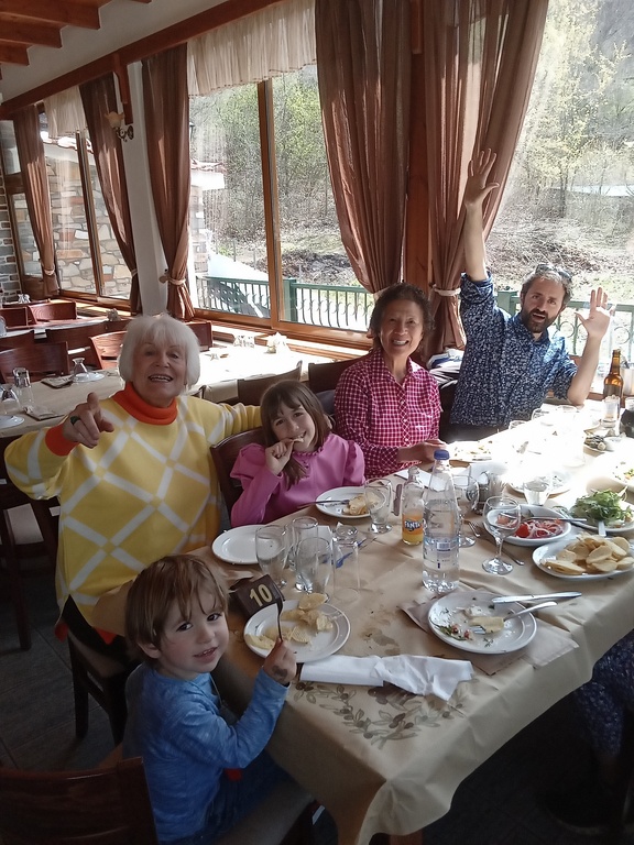 ME AND FRIENDS AT A TAVERN  AT MOUNTAINOUS KAVALA