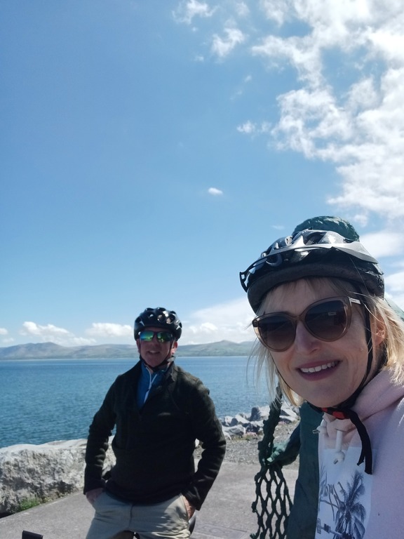 Cycling on our local greenway: 13km from our home to Fenit