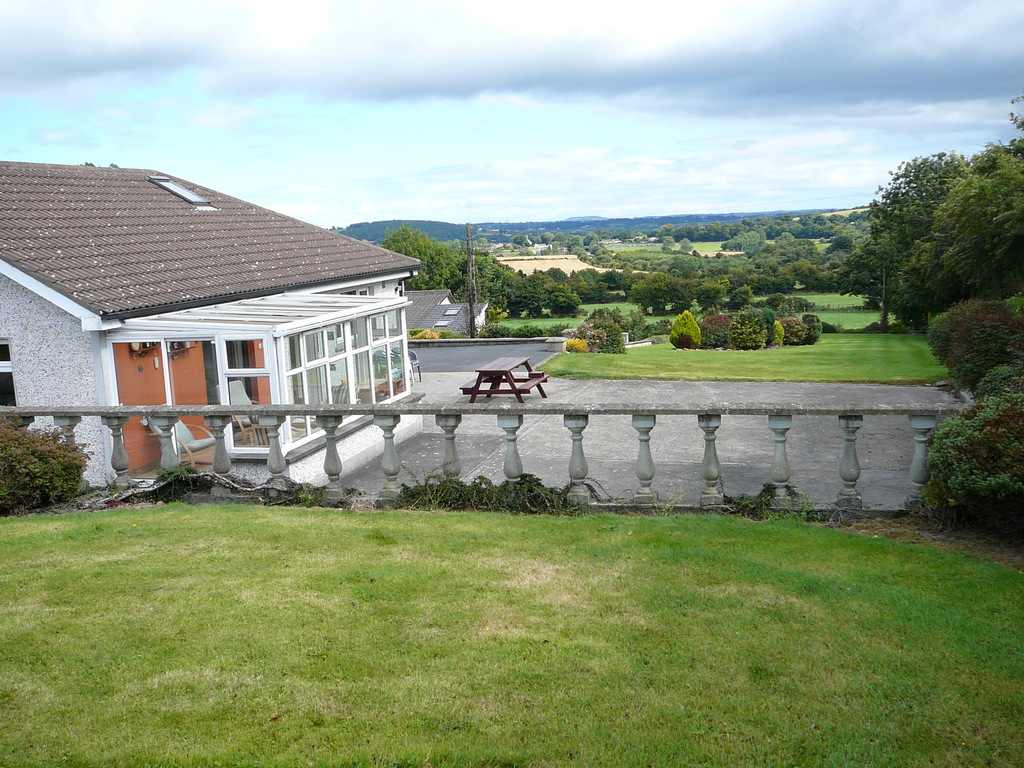 From raised back garden, conservatory,front garden. 