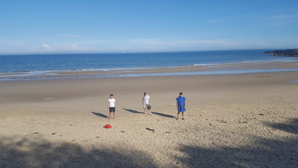 On Magheramore beach
