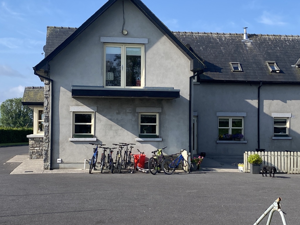 back of house with bikes