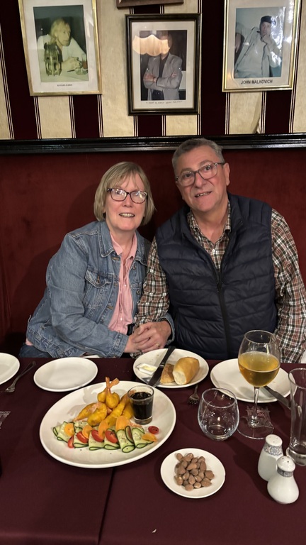 Dining out, which we really enjoy
