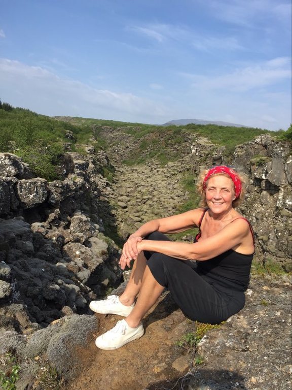 Gudrun at Þingvellir the summer 2020