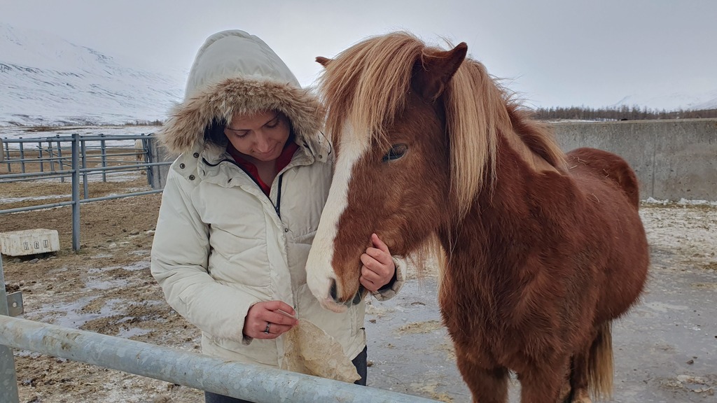 Nikki with his friend.