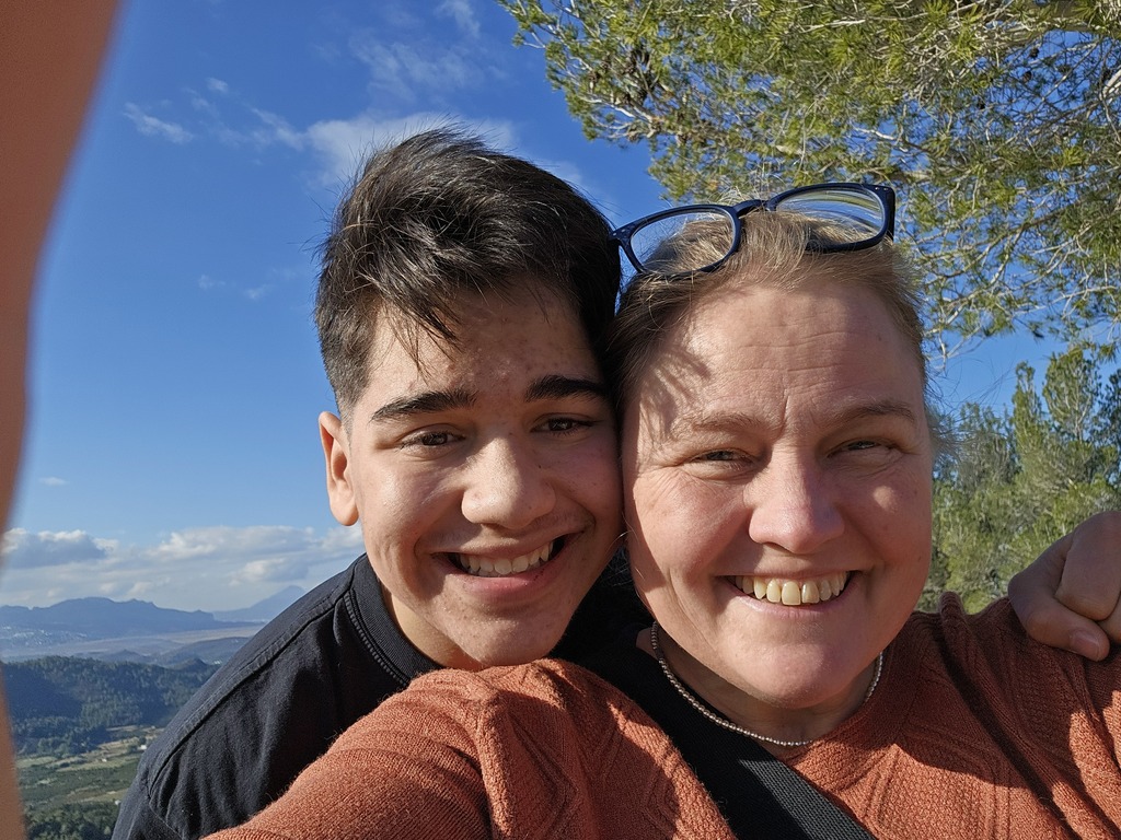 My middle boy, Kristinn, and myself in Spain Christmas 2024.