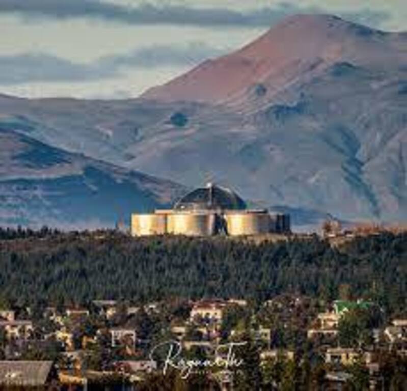 Perlan - https://perlan.is/ - an excellent lookout place in Reykjavik  is  a 5 minute walk from our house.