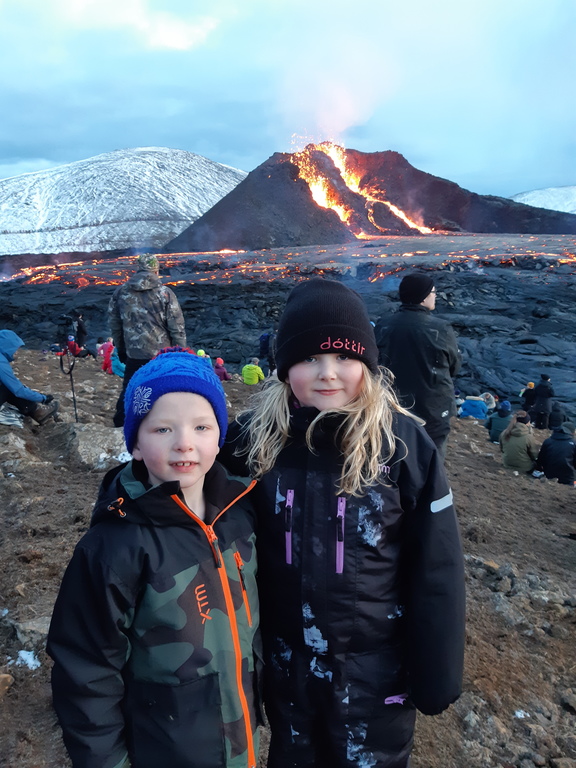 We walked up to the volcano eruption at Fagradalsfjall