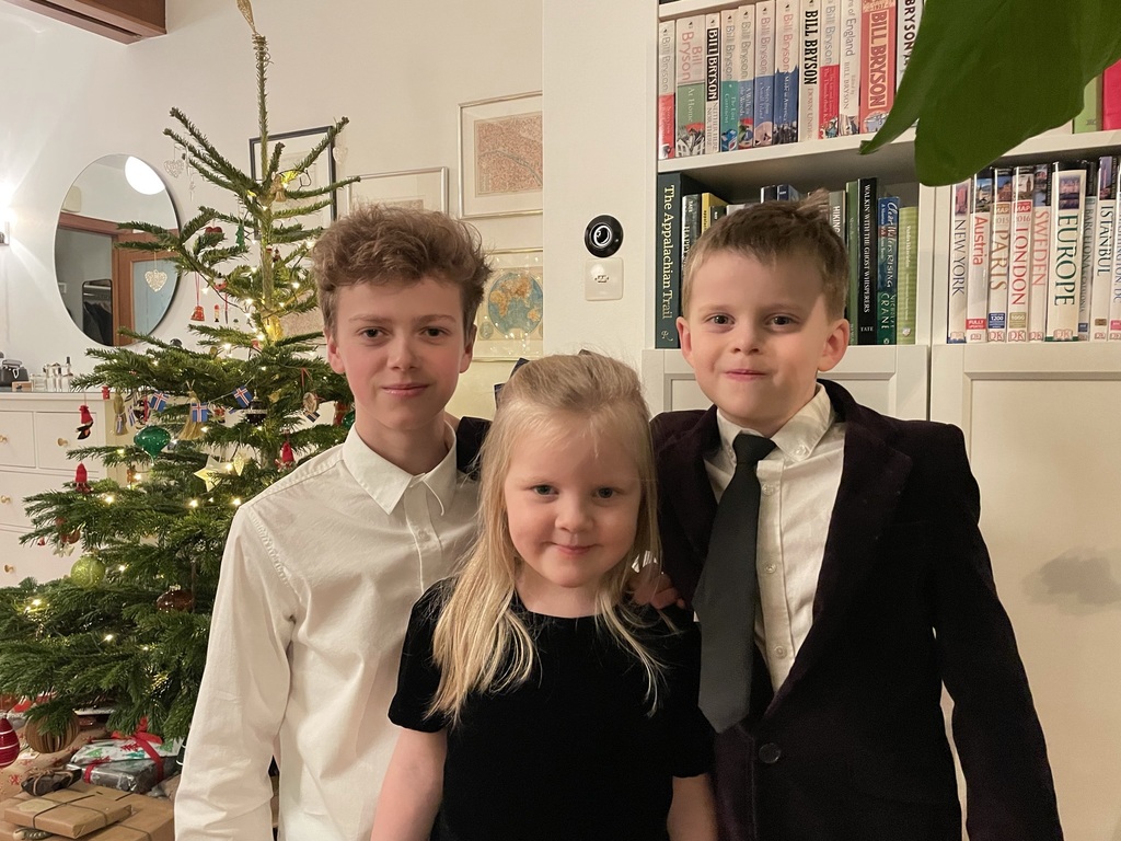 Kids at Christmas 2021