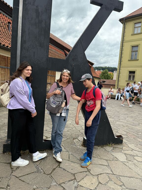 In Prague with my kids for our exchange in Bob and Ivona's place July 2025