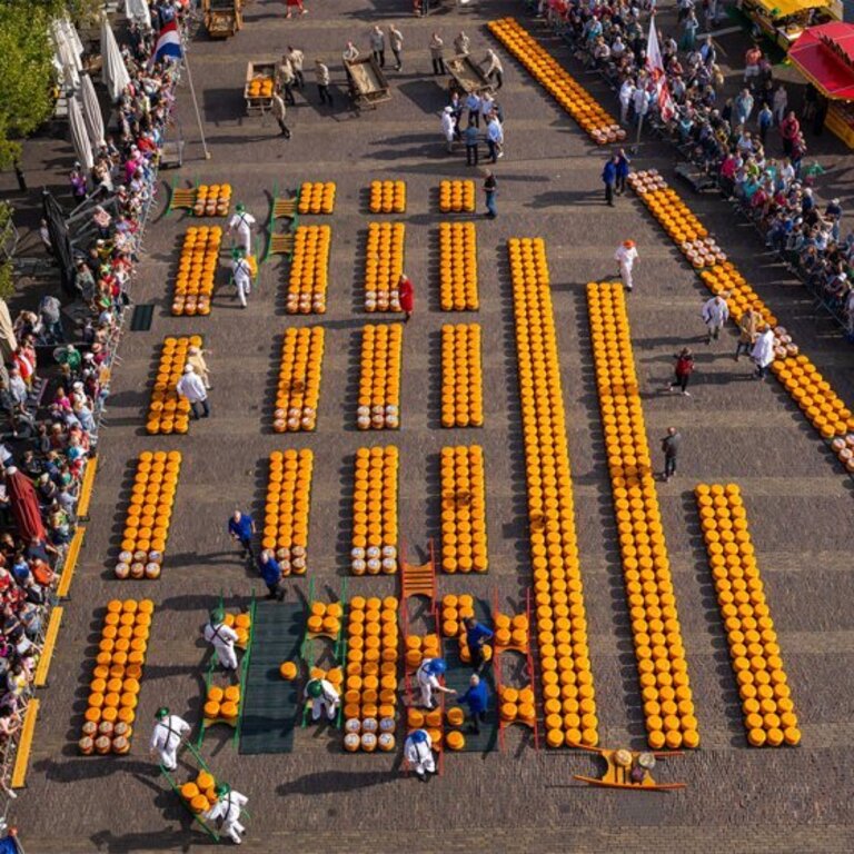 Famous cheese market in Alkmaar