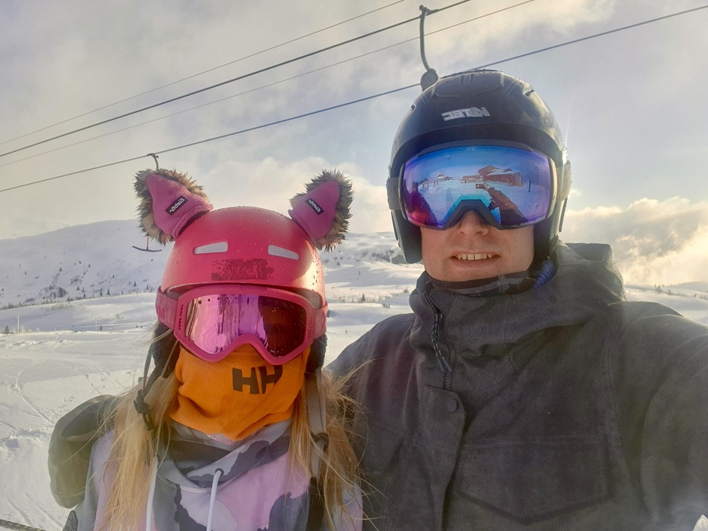 In the winter we like to go skiing