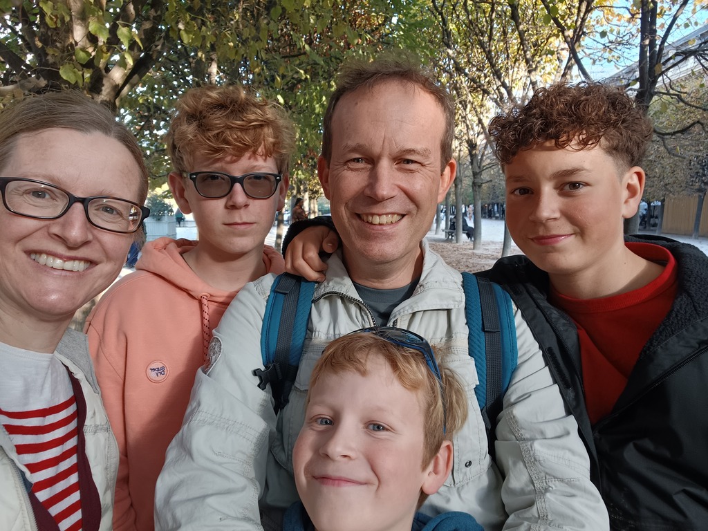 A more recent picture of us during holidays in Paris Autumn 2025