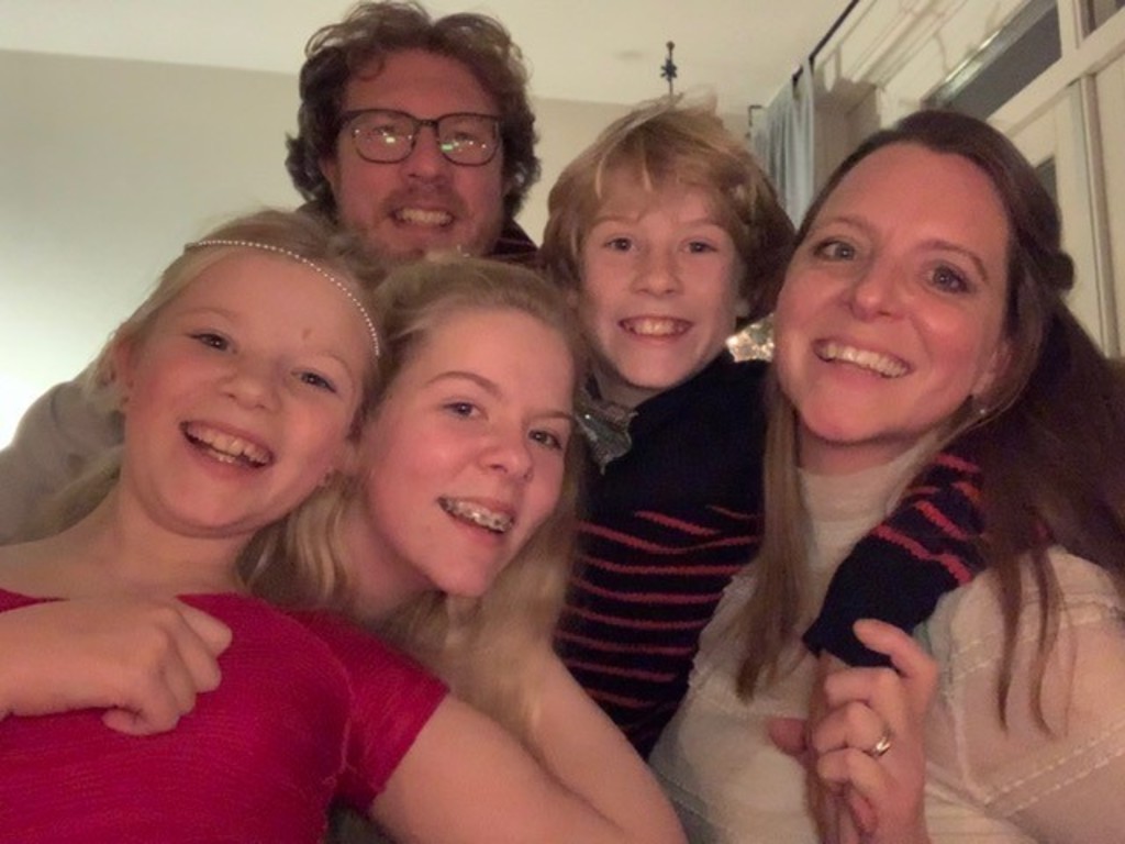 Otteline, Joris, Vosse, Friso and Annemiek, Christmas 2021