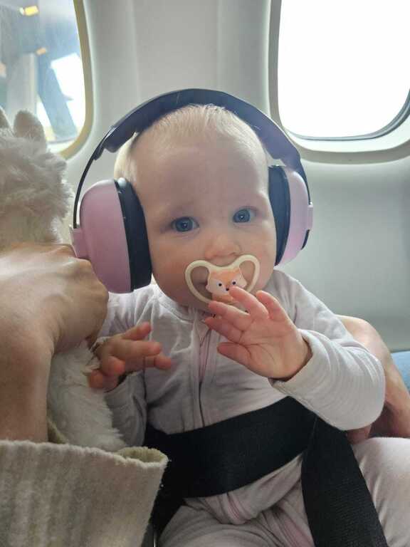 Bob & Robyn's grand-daughter: First plane ride