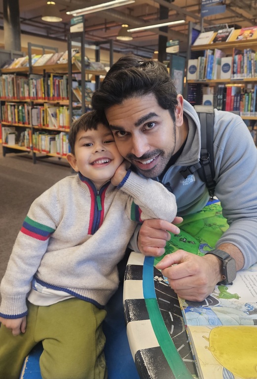 Tan with my grandson Noah