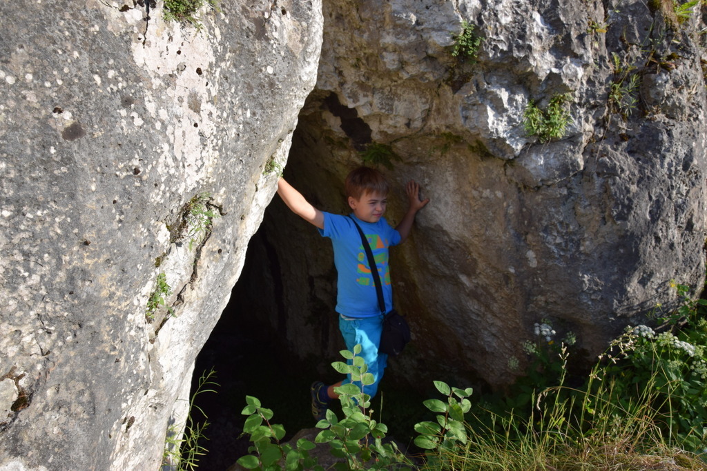 Small cave it the rock Skala Zytnia ... in front of our house.