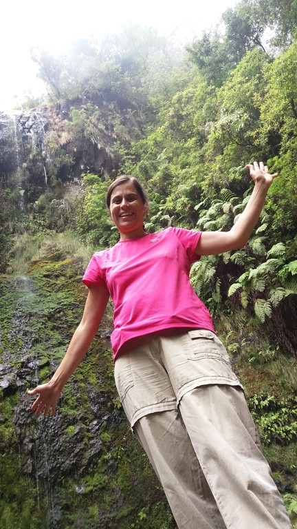 Lush green and waterfalls in Madeira's mountains