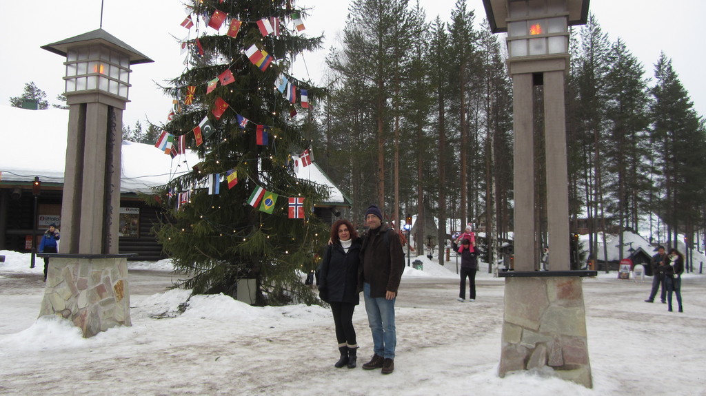 Both of us in Rovaniemi, Finland