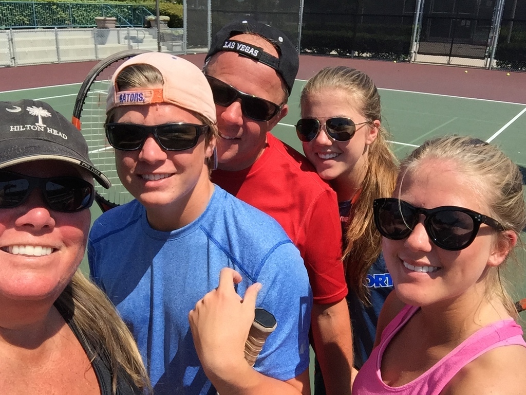 Playing tennis in Newport Beach