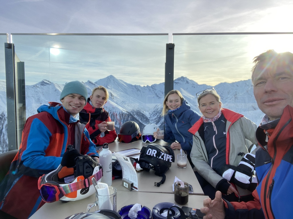 Downhill skiing in Ischgl, Austria