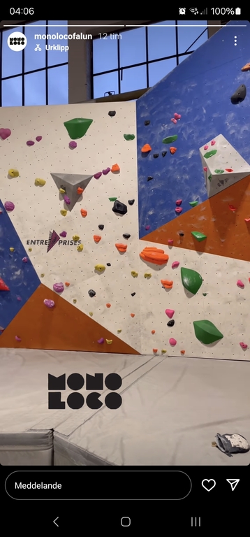 We also climb indoors, the gym Mono Loco is not far from were we live