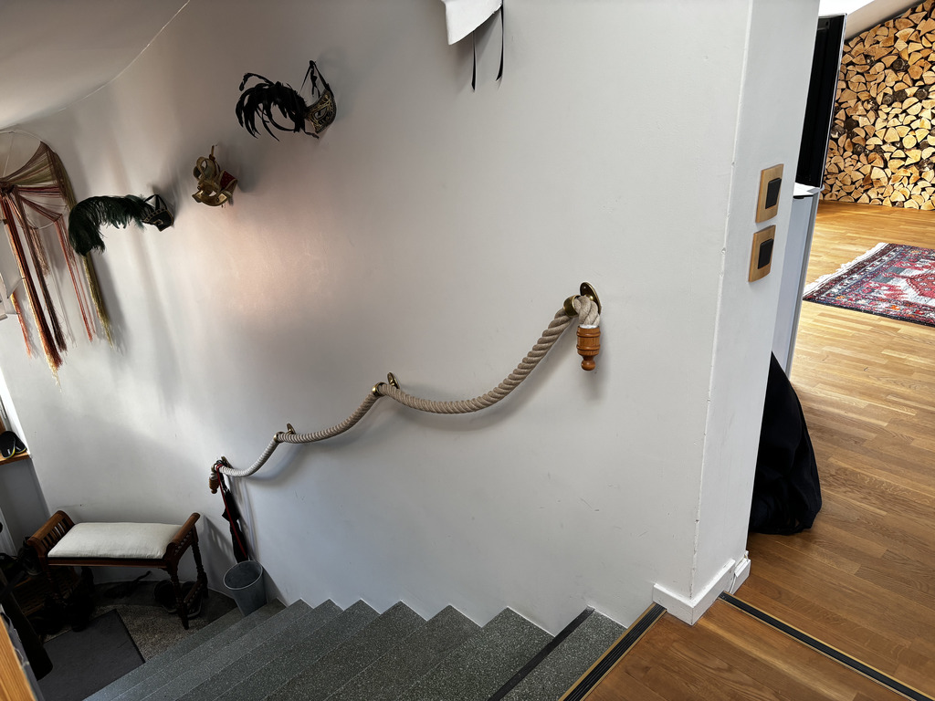 Stairs up to apartment 
(Not safe for very small children)