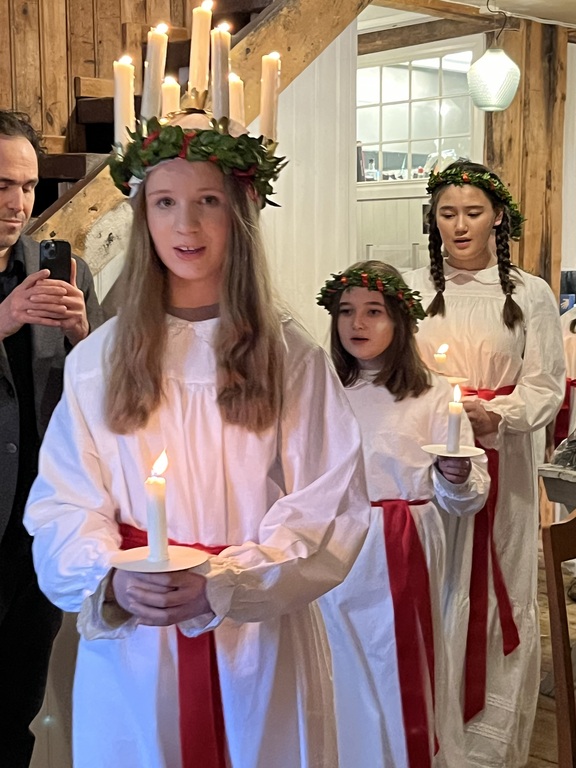 Lucia with the choir