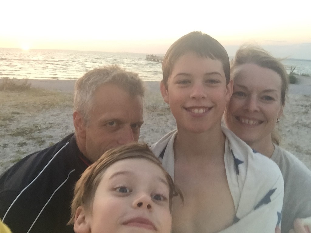 An evening swim in the ocean, 15 minutes from our home.