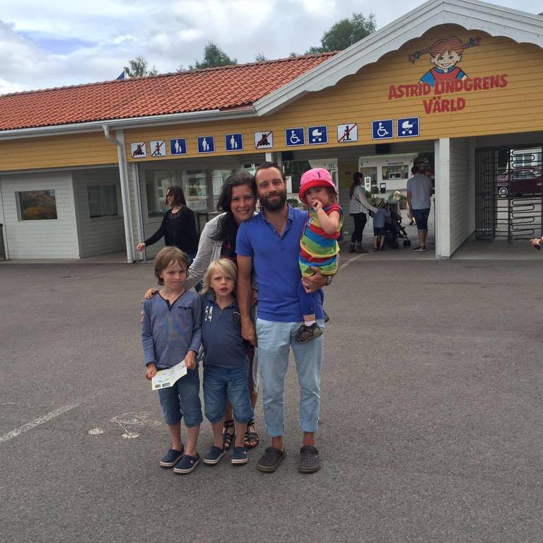 Our family at Astrid Lindgrens värld in Småland the summer of 2016 :-)