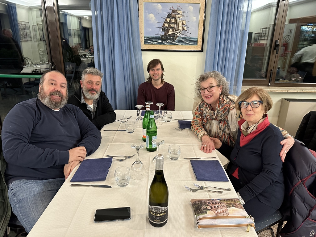Theo and Katja with friends in Vasto