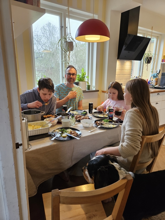 Easter dinner at home