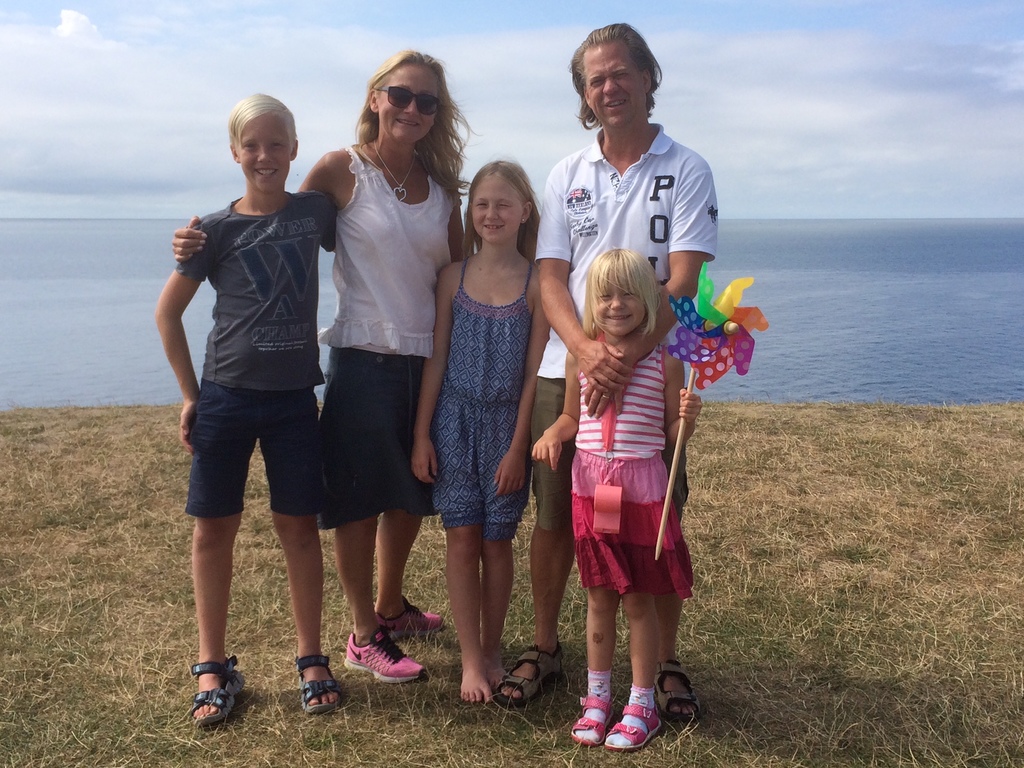 Erik, Carin, Miranda, Martin and Isabella in southern Sweden