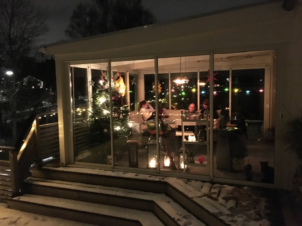 Our terrace at night