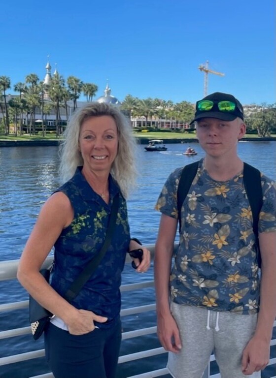 Mother and son in Tampa, Florida